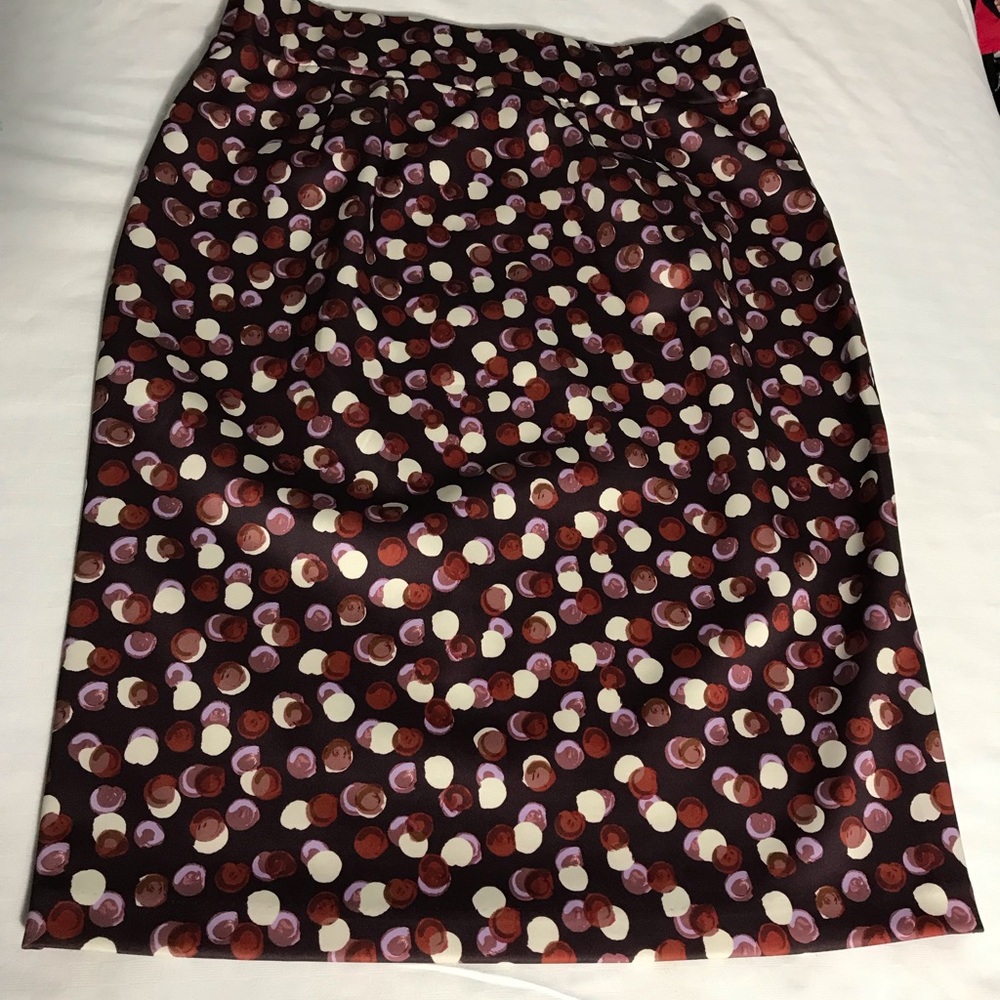 NWOT Eloquii Burgundy Polka Dot Midi Pencil Skirt 16